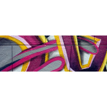 Lade das Bild in den Galerie-Viewer, Leinwandbild Abstraktes Graffiti auf einer Mauer Panorama