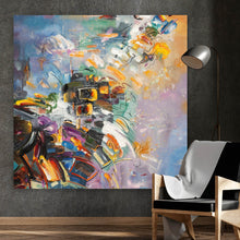 Lade das Bild in den Galerie-Viewer, Aluminiumbild Abstraktes Kunstwerk Quadrat