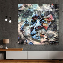 Lade das Bild in den Galerie-Viewer, Poster Abstraktes Männer Gesicht Quadrat