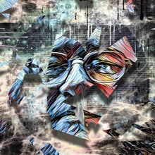 Lade das Bild in den Galerie-Viewer, Poster Abstraktes Männer Gesicht Quadrat