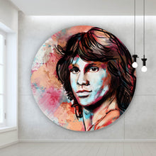Lade das Bild in den Galerie-Viewer, Aluminiumbild gebürstet Abstraktes Männer Portrait Kreis