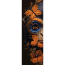 Lade das Bild in den Galerie-Viewer, Leinwandbild Affenkind mit Schmetterlingen Digital Art Panorama Hoch
