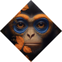Lade das Bild in den Galerie-Viewer, Poster Affenkind mit Schmetterlingen Digital Art Raute