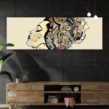 Lade das Bild in den Galerie-Viewer, Acrylglasbild Afrikanische Frau Abstrakt Panorama