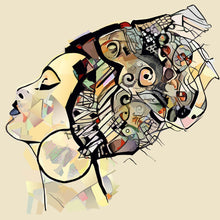Lade das Bild in den Galerie-Viewer, Poster Afrikanische Frau Abstrakt Quadrat