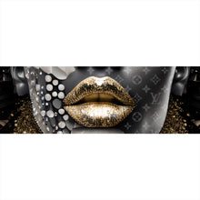 Lade das Bild in den Galerie-Viewer, Aluminiumbild Afrikanische Frau mit Gold Panorama