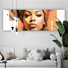 Lade das Bild in den Galerie-Viewer, Spannrahmenbild Afrikanische Frau  Modern Art Panorama