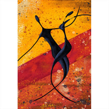 Lade das Bild in den Galerie-Viewer, Acrylglasbild Afrikanisches Paar das Tanzt Hochformat