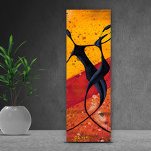 Lade das Bild in den Galerie-Viewer, Acrylglasbild Afrikanisches Paar das Tanzt Panorama Hoch