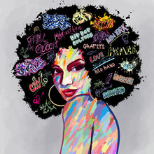 Lade das Bild in den Galerie-Viewer, Poster Afroamerikanerin Street Art Quadrat