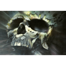 Lade das Bild in den Galerie-Viewer, Spannrahmenbild Airbrush Totenschädel Querformat