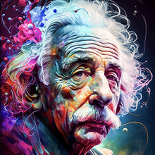 Lade das Bild in den Galerie-Viewer, Acrylglasbild Albert Einstein Abstrakt Quadrat
