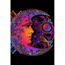 Lade das Bild in den Galerie-Viewer, Poster Alchemie Mond und Zeit Hochformat