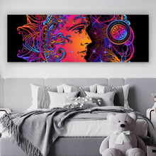 Lade das Bild in den Galerie-Viewer, Leinwandbild Alchemie Mond und Zeit Panorama