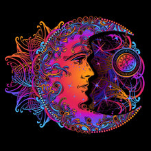 Lade das Bild in den Galerie-Viewer, Leinwandbild Alchemie Mond und Zeit Quadrat