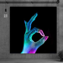 Lade das Bild in den Galerie-Viewer, Spannrahmenbild All Right Quadrat