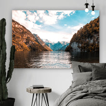 Lade das Bild in den Galerie-Viewer, Poster Alpensee in Bayern Querformat