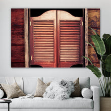 Lade das Bild in den Galerie-Viewer, Acrylglasbild Alte Western Saloon Türe Querformat