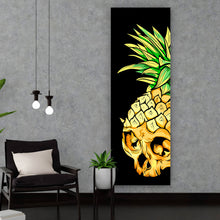 Lade das Bild in den Galerie-Viewer, Acrylglasbild Ananas Schädel Modern Art Panorama Hoch