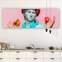 Lade das Bild in den Galerie-Viewer, Spannrahmenbild Antike Büste Modern Art Panorama