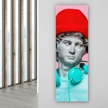 Lade das Bild in den Galerie-Viewer, Leinwandbild Antike Büste Modern Art Panorama Hoch