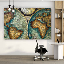 Lade das Bild in den Galerie-Viewer, Acrylglasbild Antike Weltkarte Querformat
