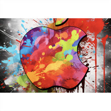Lade das Bild in den Galerie-Viewer, Spannrahmenbild Apfel Logo Modern Art Querformat