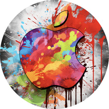 Lade das Bild in den Galerie-Viewer, Aluminiumbild Apfel Logo Modern Art Kreis