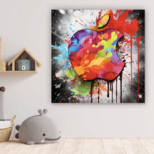 Lade das Bild in den Galerie-Viewer, Acrylglasbild Apfel Logo Modern Art Quadrat