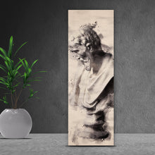 Lade das Bild in den Galerie-Viewer, Acrylglasbild Aquarell einer römischen Skulptur Panorama Hoch