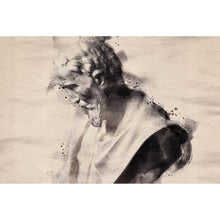 Lade das Bild in den Galerie-Viewer, Spannrahmenbild Aquarell einer römischen Skulptur Querformat