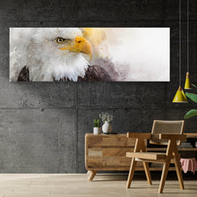 Lade das Bild in den Galerie-Viewer, Spannrahmenbild Aquarell eines Adlers Panorama