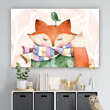 Lade das Bild in den Galerie-Viewer, Poster Aquarell Little Fox Querformat