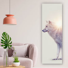 Lade das Bild in den Galerie-Viewer, Poster Arktischer Wolf Digital Art Panorama Hoch
