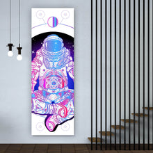 Lade das Bild in den Galerie-Viewer, Poster Astronaut im Lotus Sitz Panorama Hoch
