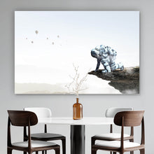 Lade das Bild in den Galerie-Viewer, Poster Astronaut auf Felsen Querformat