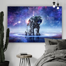 Lade das Bild in den Galerie-Viewer, Poster Astronaut in der Galaxie No.1 Querformat