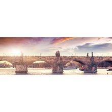 Lade das Bild in den Galerie-Viewer, Aluminiumbild gebürstet Atemberaubende Karlsbrücke in Prag Panorama
