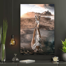 Lade das Bild in den Galerie-Viewer, Leinwandbild Baby Tiger Hochformat