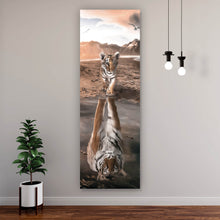 Lade das Bild in den Galerie-Viewer, Leinwandbild Baby Tiger Panorama Hoch