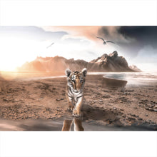 Lade das Bild in den Galerie-Viewer, Leinwandbild Baby Tiger Querformat