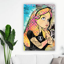 Lade das Bild in den Galerie-Viewer, Leinwandbild Bad Alice Pop Art Hochformat