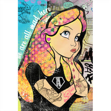 Lade das Bild in den Galerie-Viewer, Leinwandbild Bad Alice Pop Art Hochformat