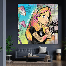 Lade das Bild in den Galerie-Viewer, Poster Bad Alice Pop Art Quadrat