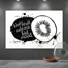 Lade das Bild in den Galerie-Viewer, Acrylglasbild Bad Mood Kiwi Querformat
