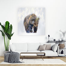 Lade das Bild in den Galerie-Viewer, Poster Bär im Schnee Quadrat