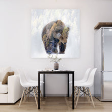 Lade das Bild in den Galerie-Viewer, Poster Bär im Schnee Quadrat