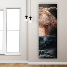 Lade das Bild in den Galerie-Viewer, Leinwandbild Bär unter Wasser Panorama Hoch