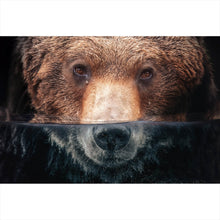 Lade das Bild in den Galerie-Viewer, Leinwandbild Bär unter Wasser Querformat