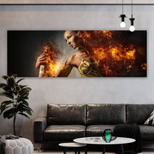 Lade das Bild in den Galerie-Viewer, Spannrahmenbild Ballerina steht in Flammen Panorama